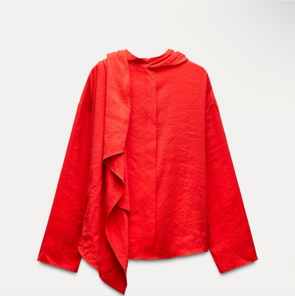 SCARF BLOUSE ZW COLLECTION SIZE M - Picture 5 of 7